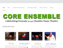 Tablet Screenshot of coreensemble.com